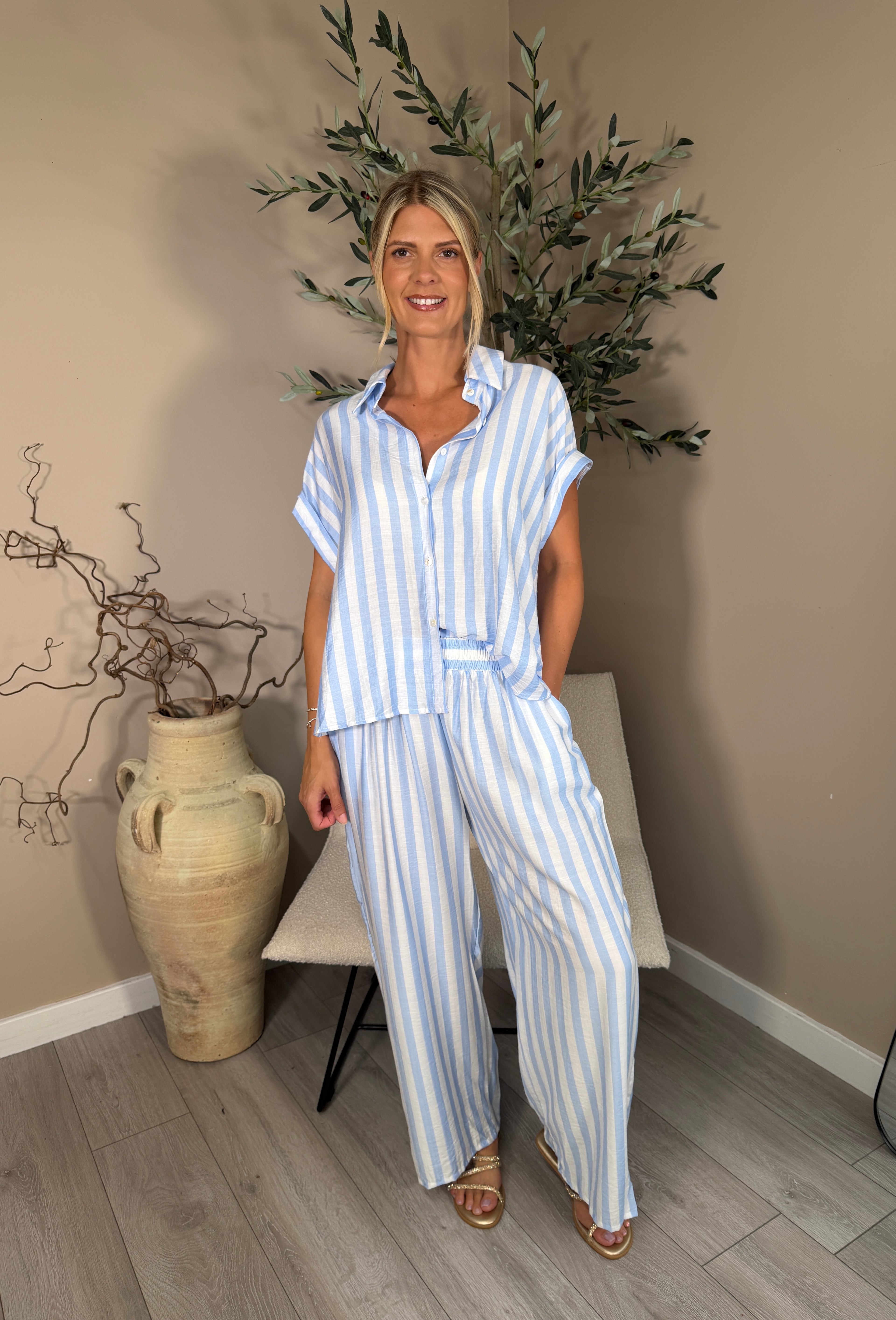 Hamptons Stripe Trouser Set