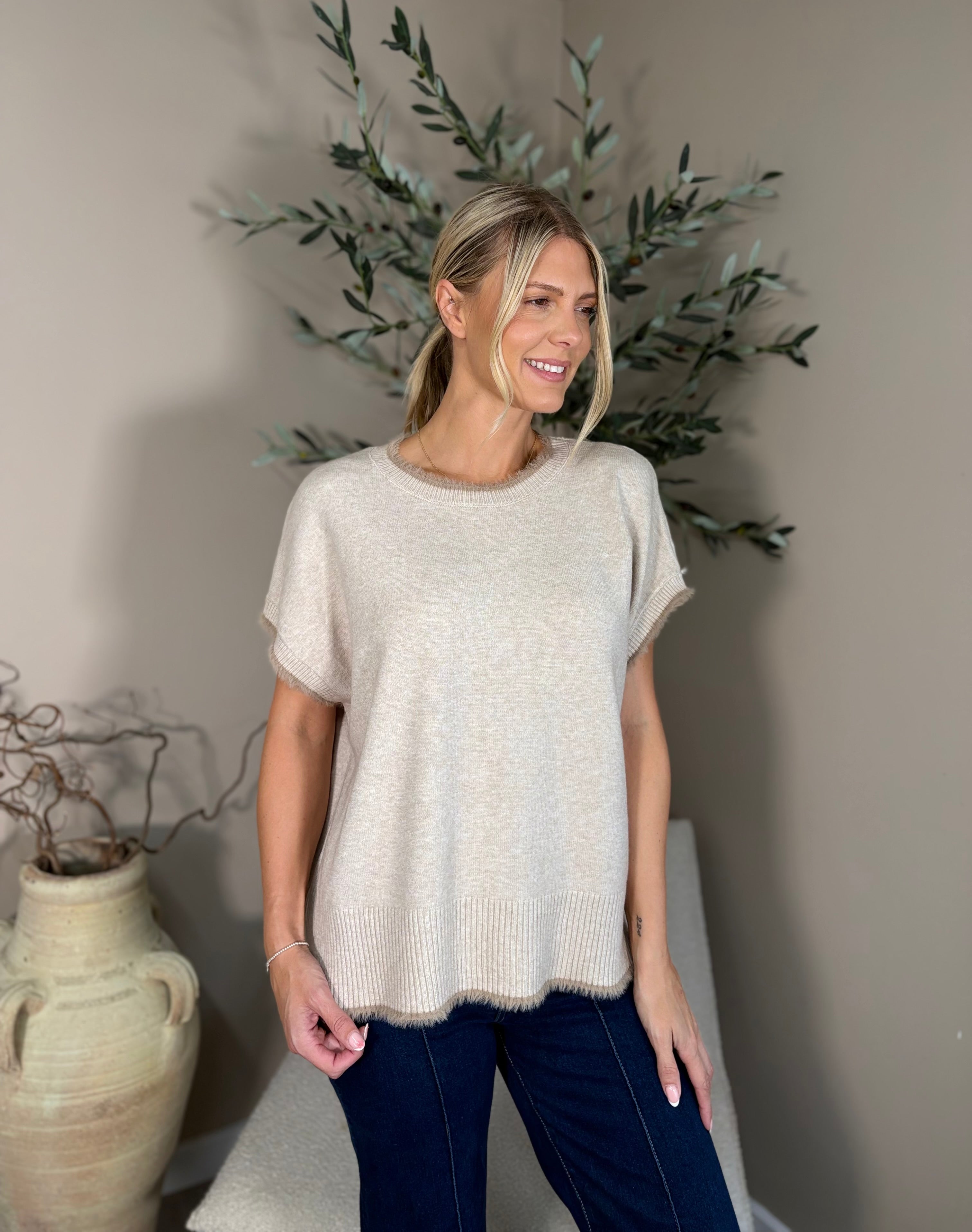 Paris Fur Trim Tank