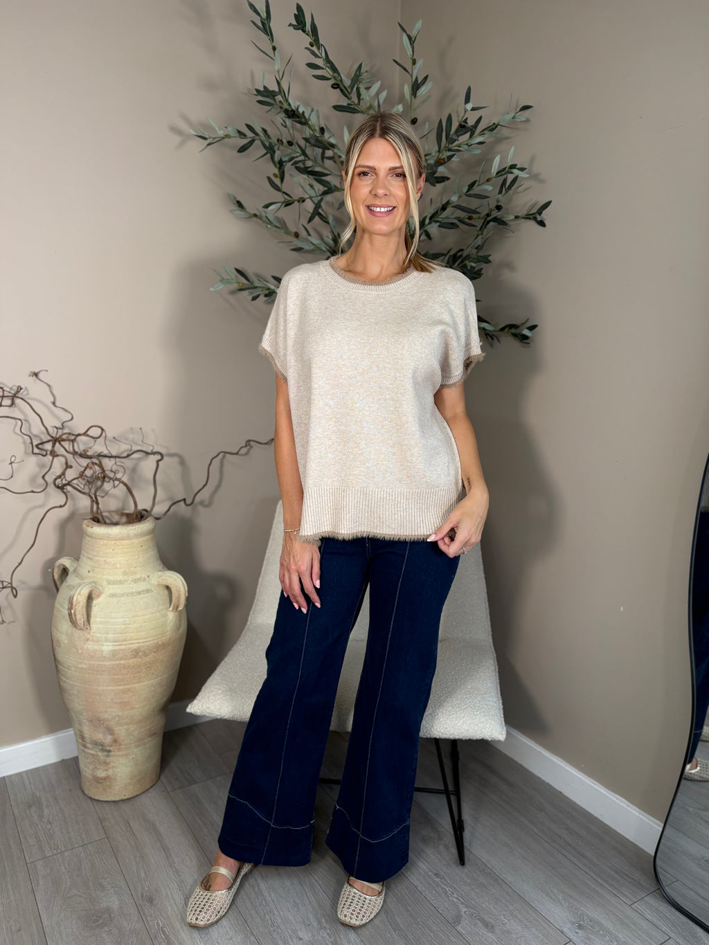 Paris Fur Trim Tank