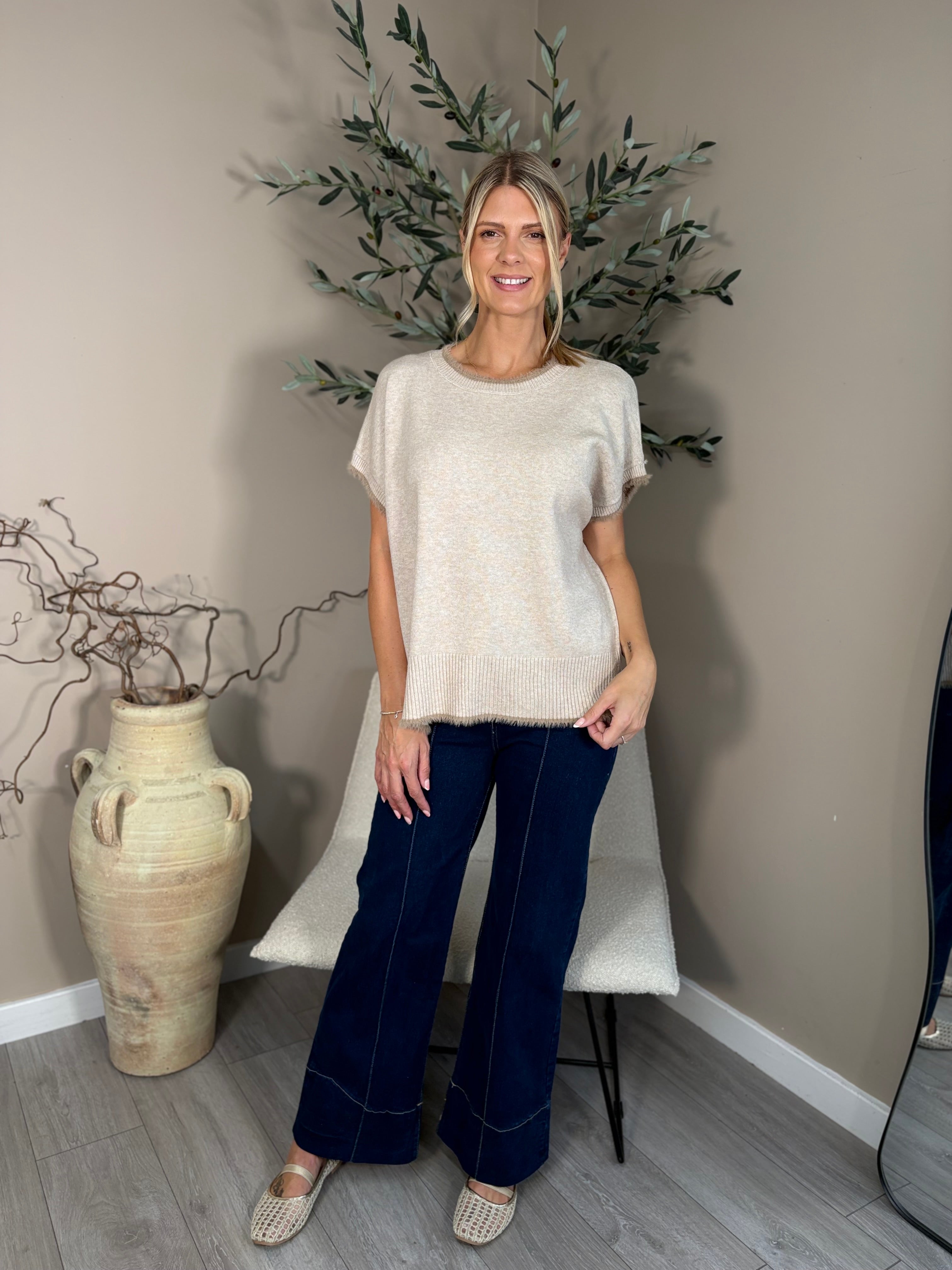 Paris Fur Trim Tank