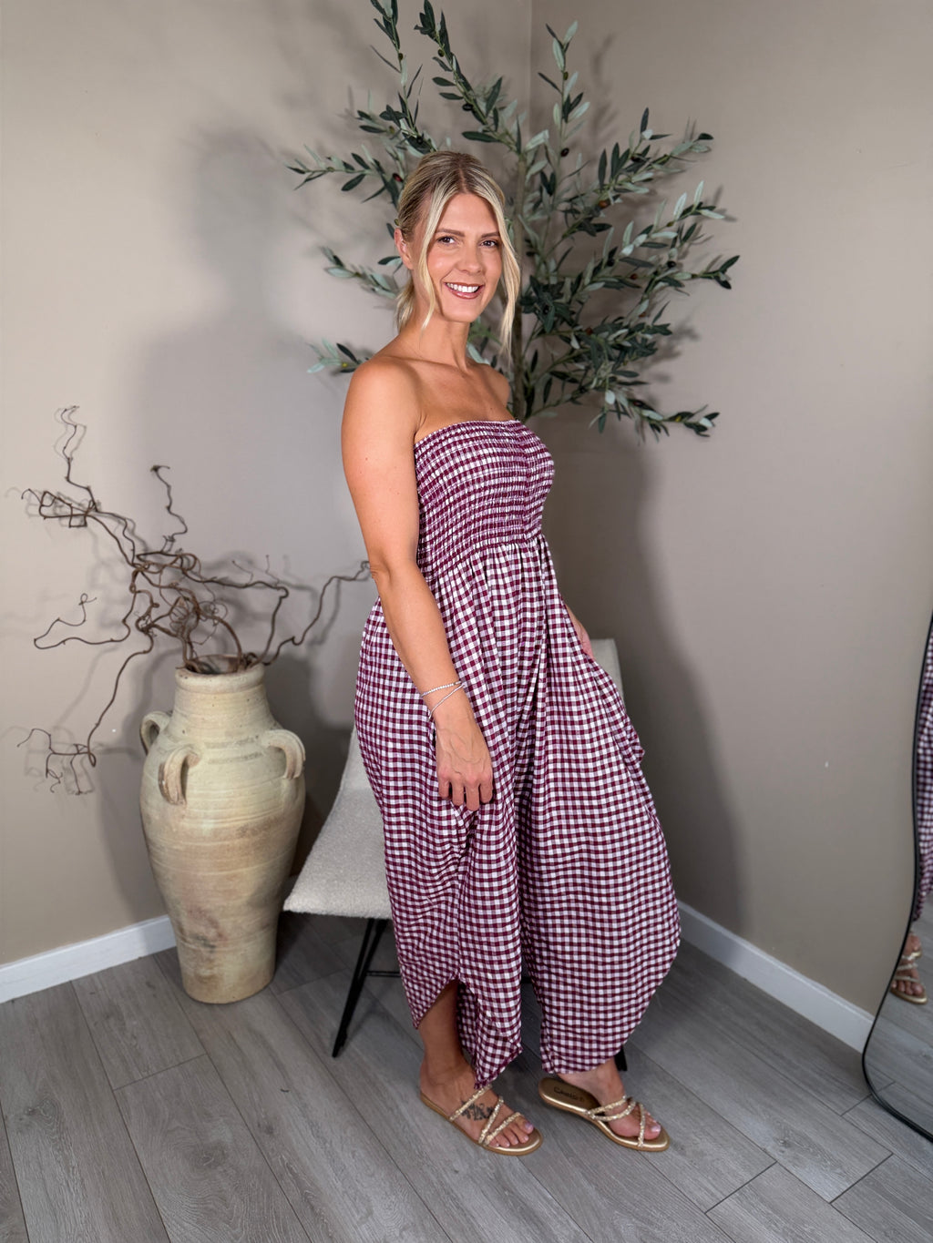 The Meadow Gingham Jumpsuit