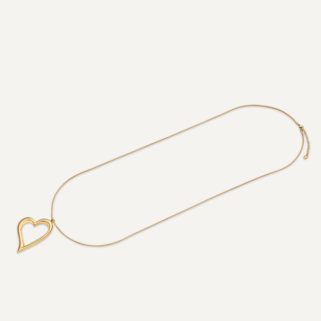 Vibes Lara Long Heart Necklace