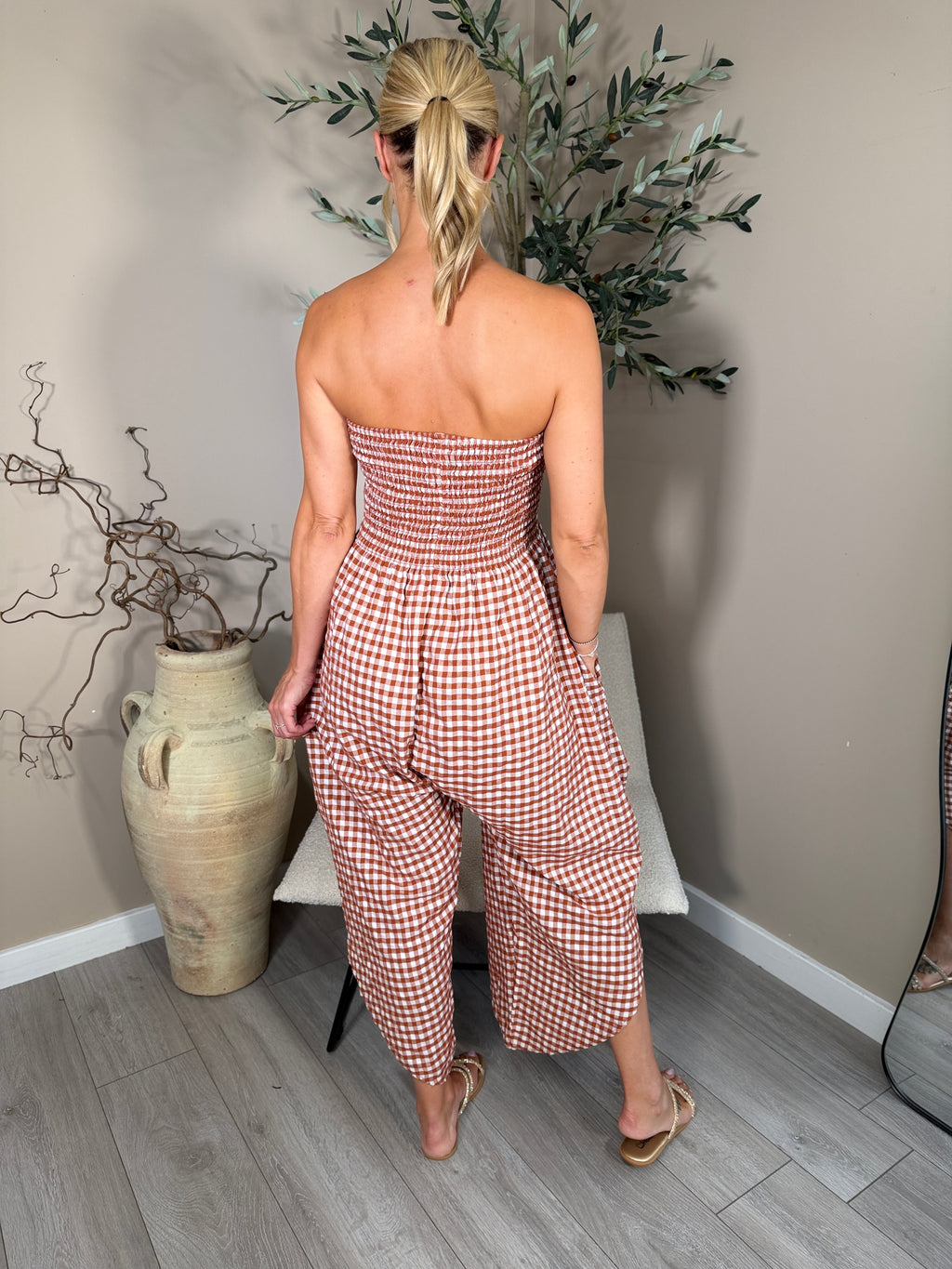 The Meadow Gingham Jumpsuit