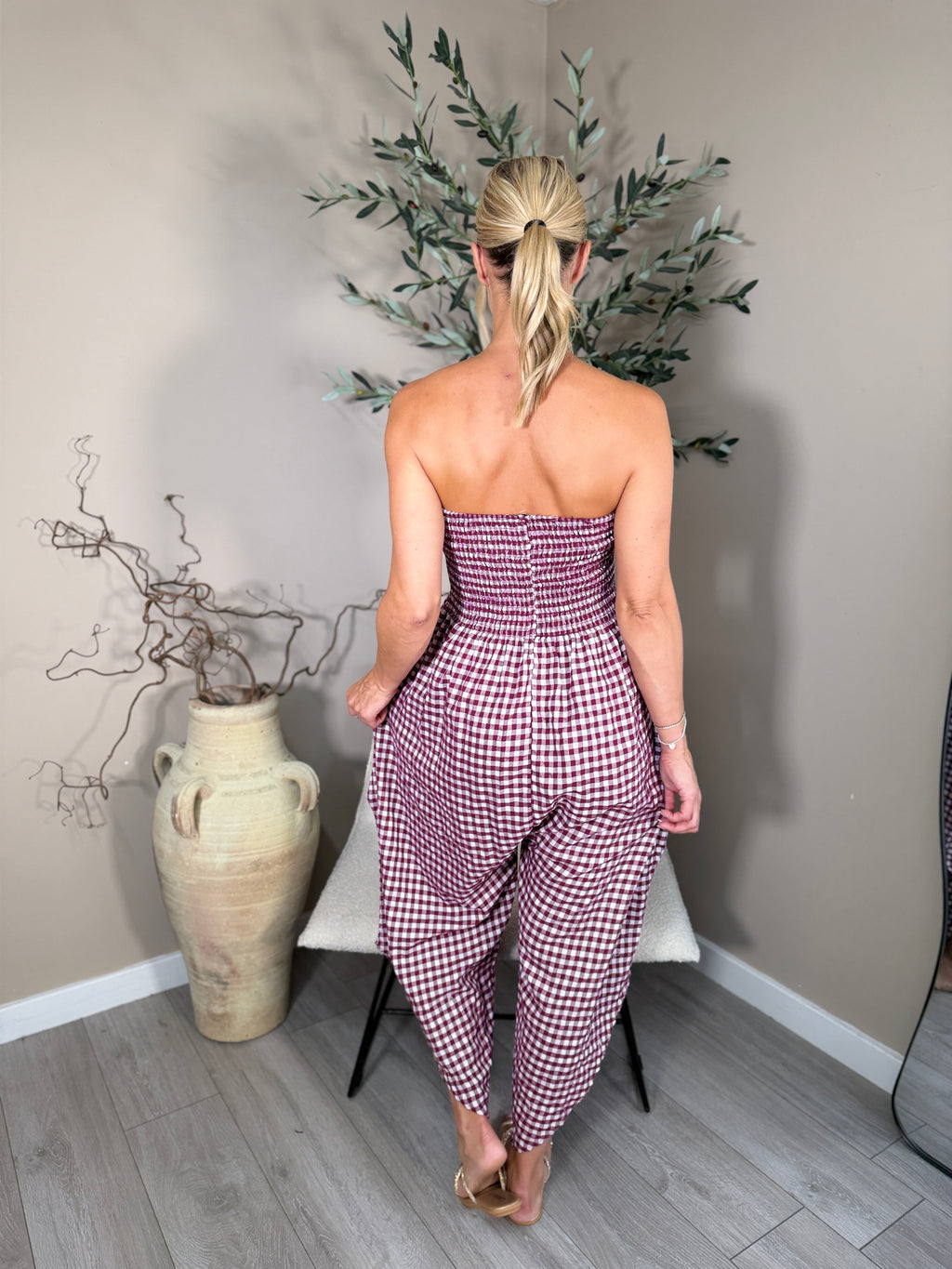 The Meadow Gingham Jumpsuit