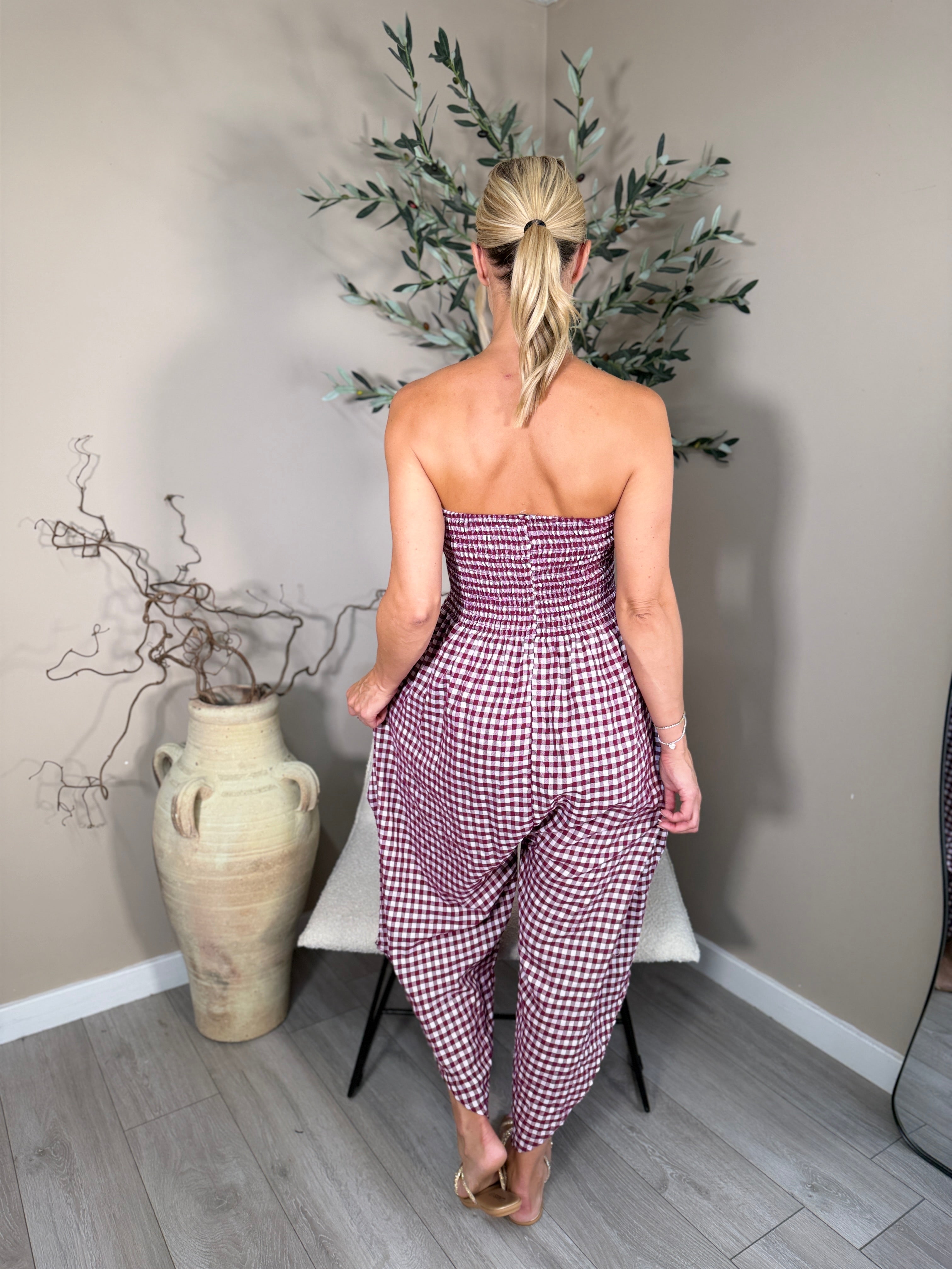 The Meadow Gingham Jumpsuit