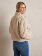 Finland Crop Faux Fur Jacket