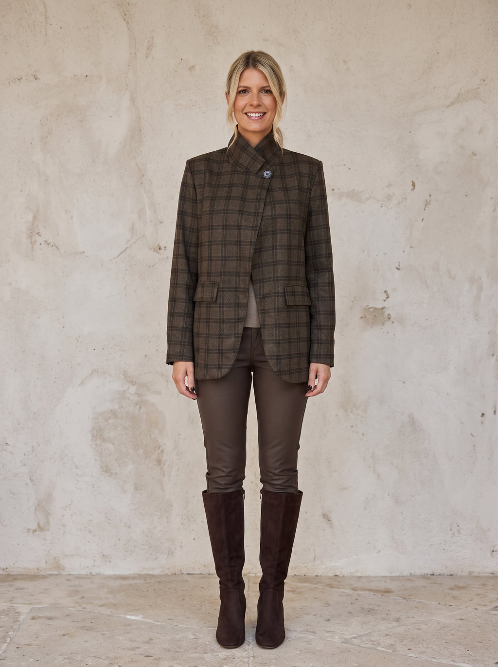 Cambridge Funnel Neck Blazer