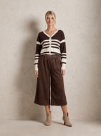 Denver Cropped Faux Suede Trousers