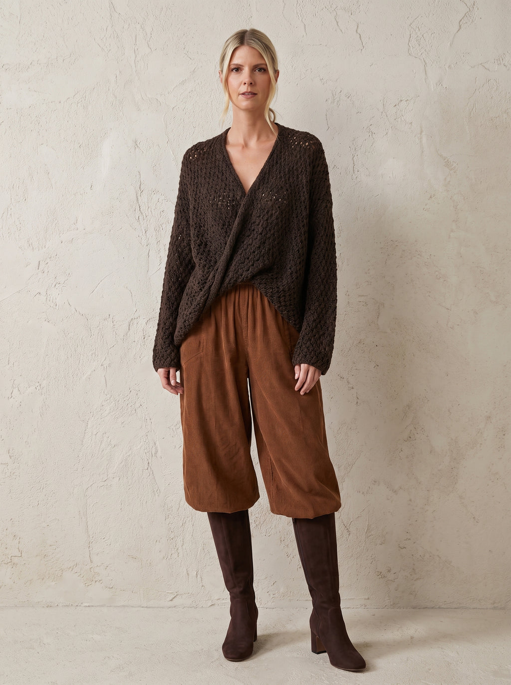 Bromley Crochet Cross Front Knit
