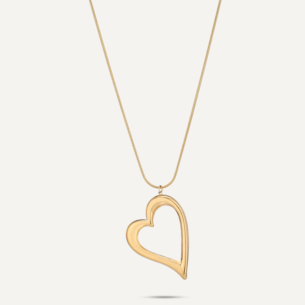 Vibes Lara Long Heart Necklace