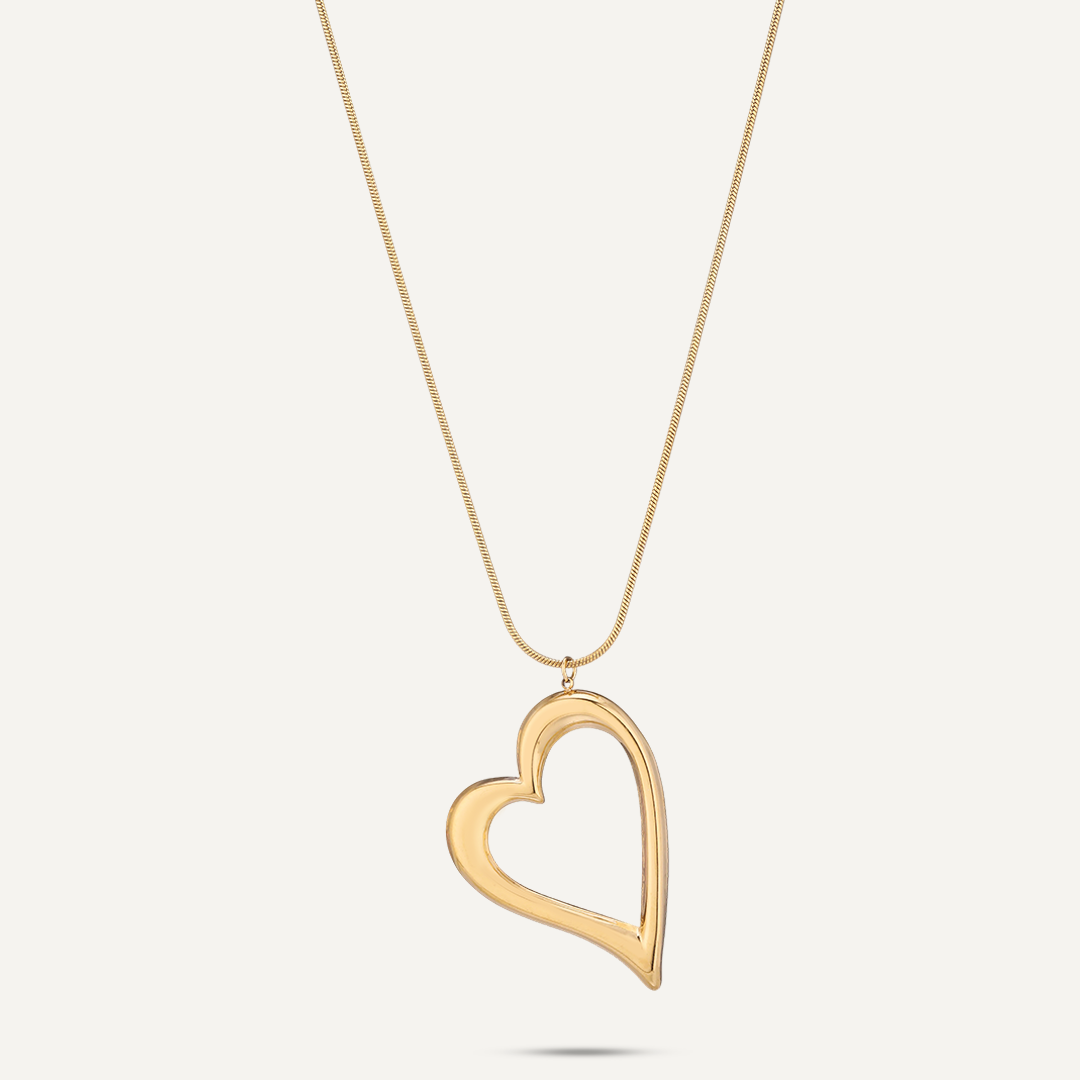 Vibes Lara Long Heart Necklace