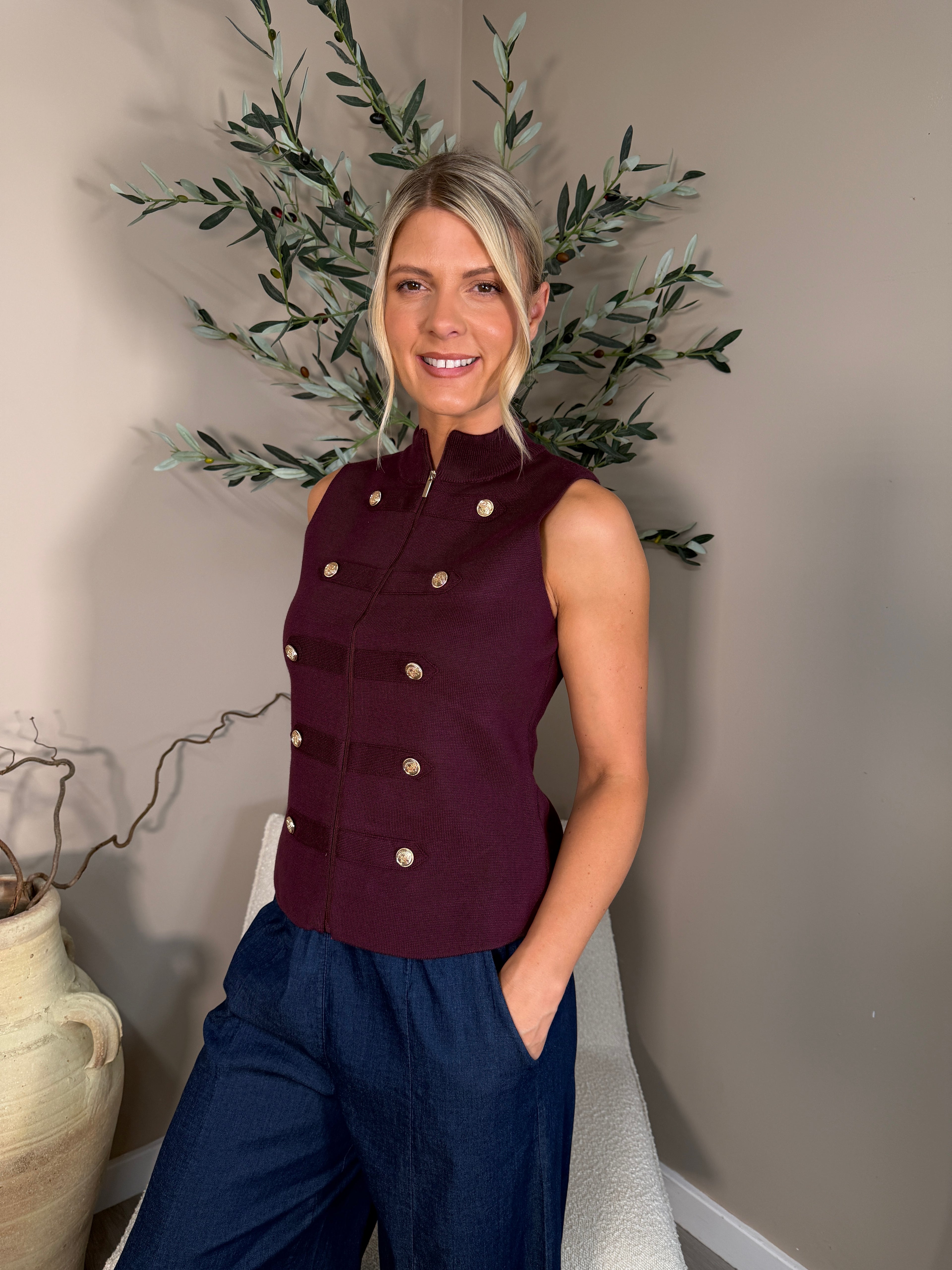 Frontier Knit Zip Waistcoat