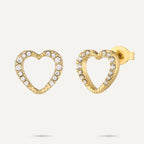 Vibes Lara Crystal Heart Earrings