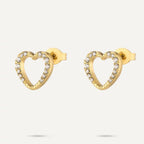 Vibes Lara Crystal Heart Earrings