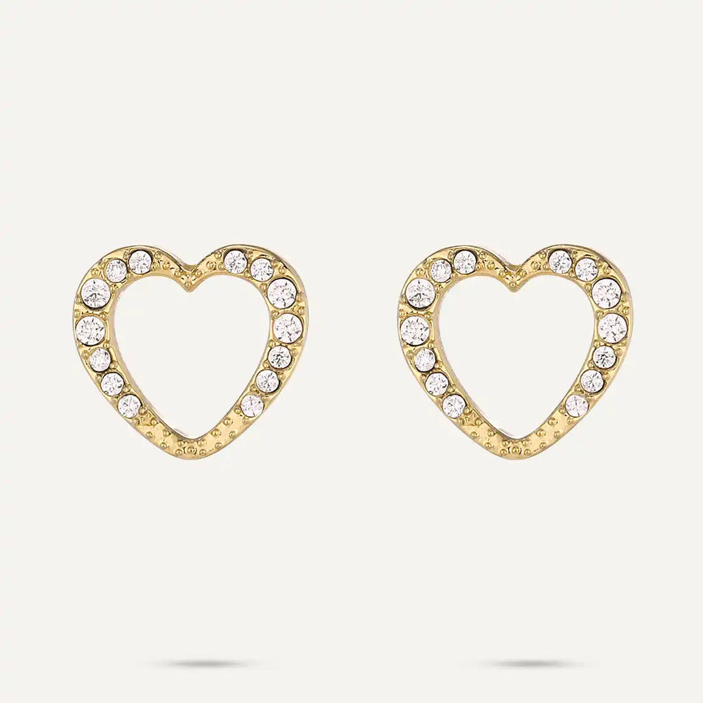 Vibes Lara Crystal Heart Earrings