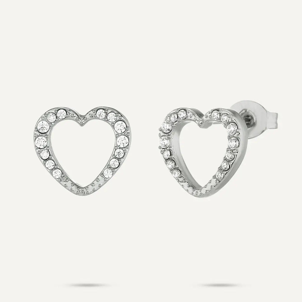 Vibes Lara Crystal Heart Earrings