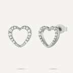Vibes Lara Crystal Heart Earrings