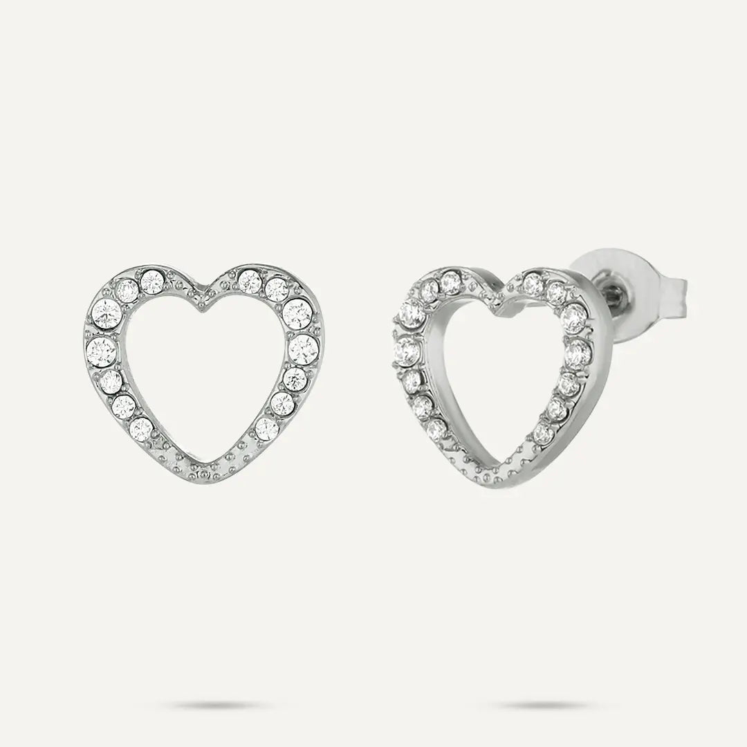 Vibes Lara Crystal Heart Earrings