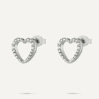 Vibes Lara Crystal Heart Earrings
