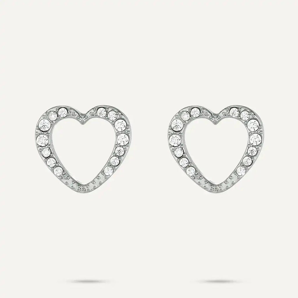 Vibes Lara Crystal Heart Earrings
