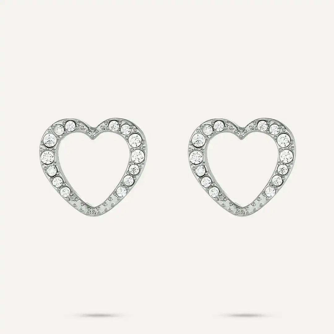 Vibes Lara Crystal Heart Earrings