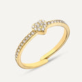 Vibes Lara Crystal Heart Ring