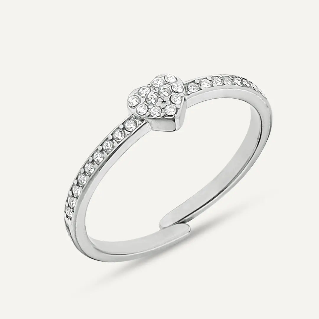 Vibes Lara Crystal Heart Ring