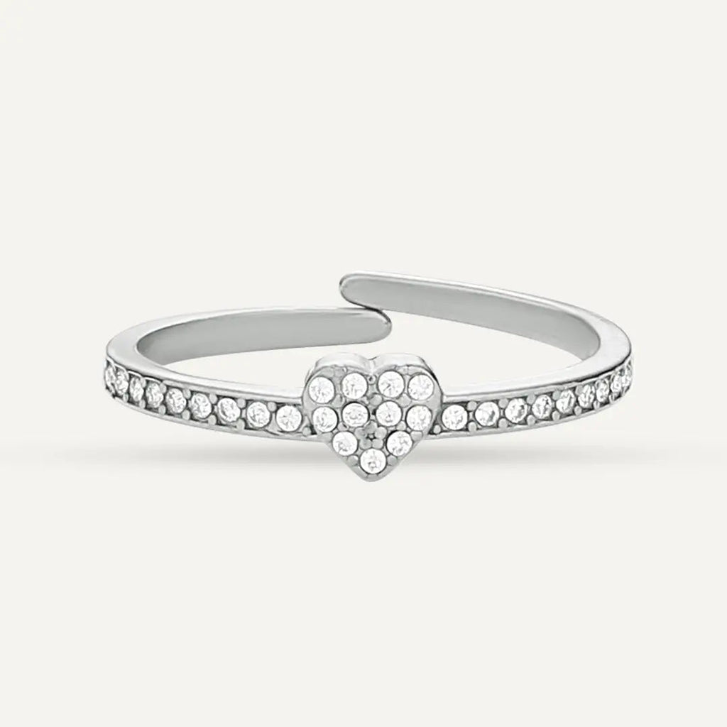 Vibes Lara Crystal Heart Ring