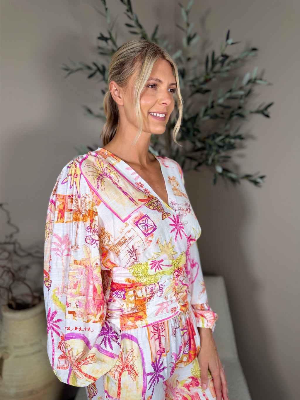 Palma Print Top
