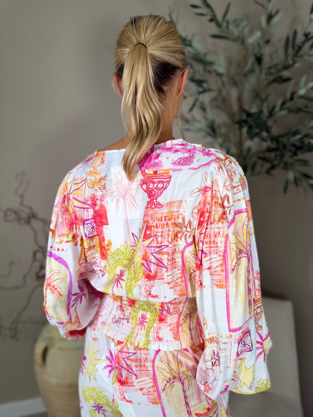 Palma Print Top