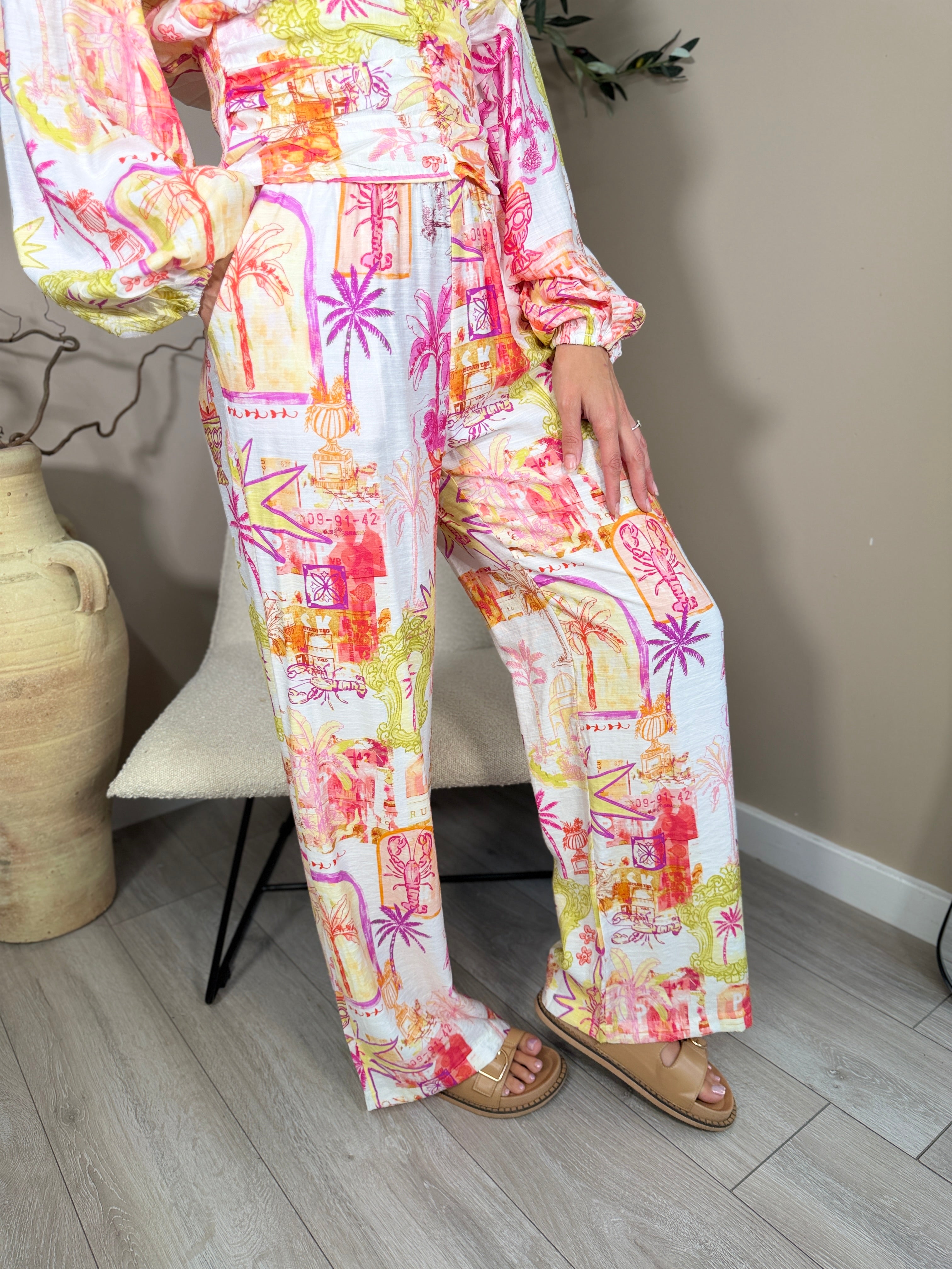 Palma Print Trousers