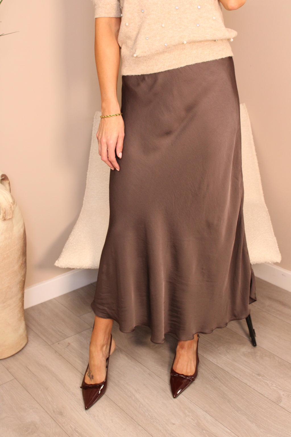 Vienna Silk Slip Skirt