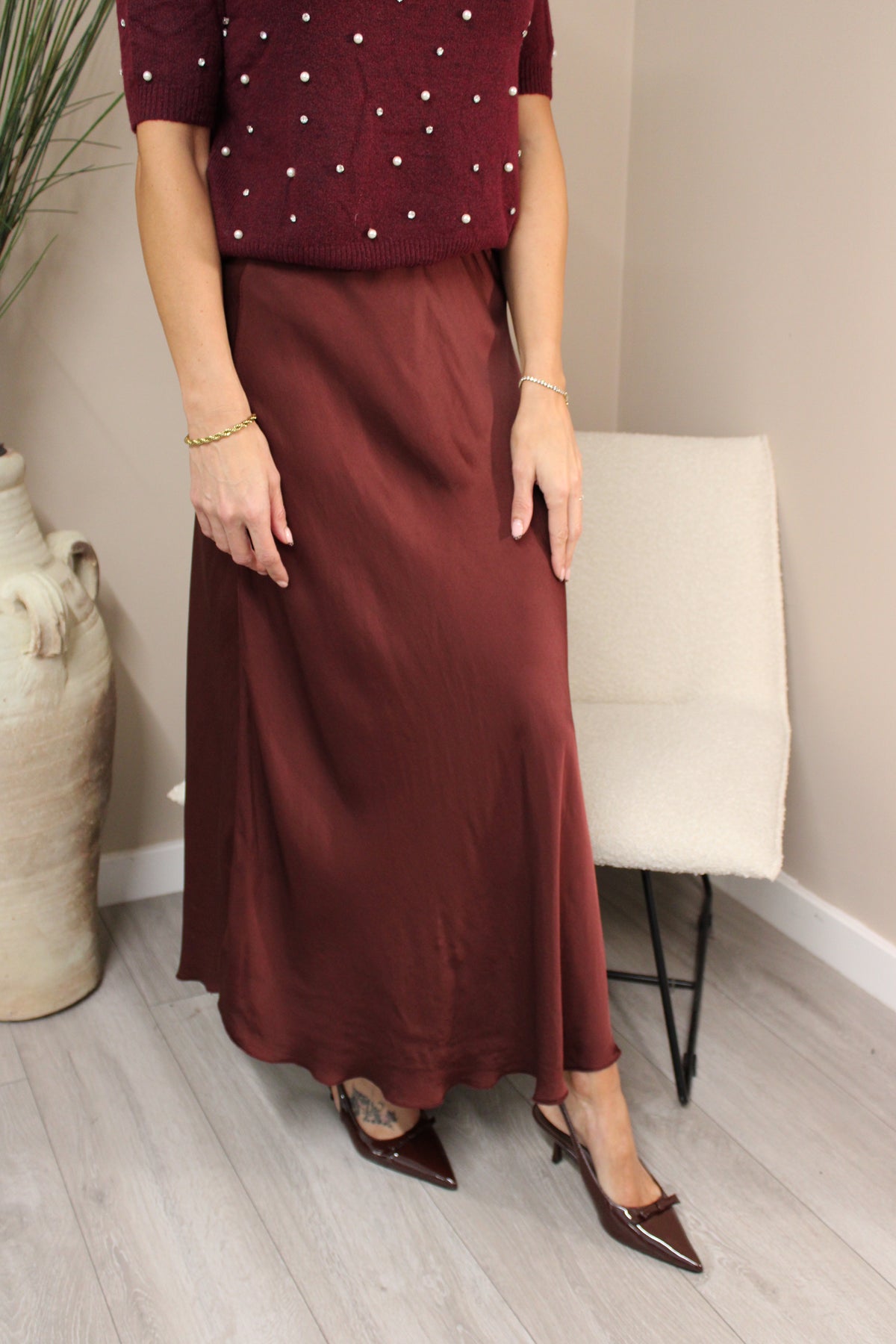 Vienna Silk Slip Skirt