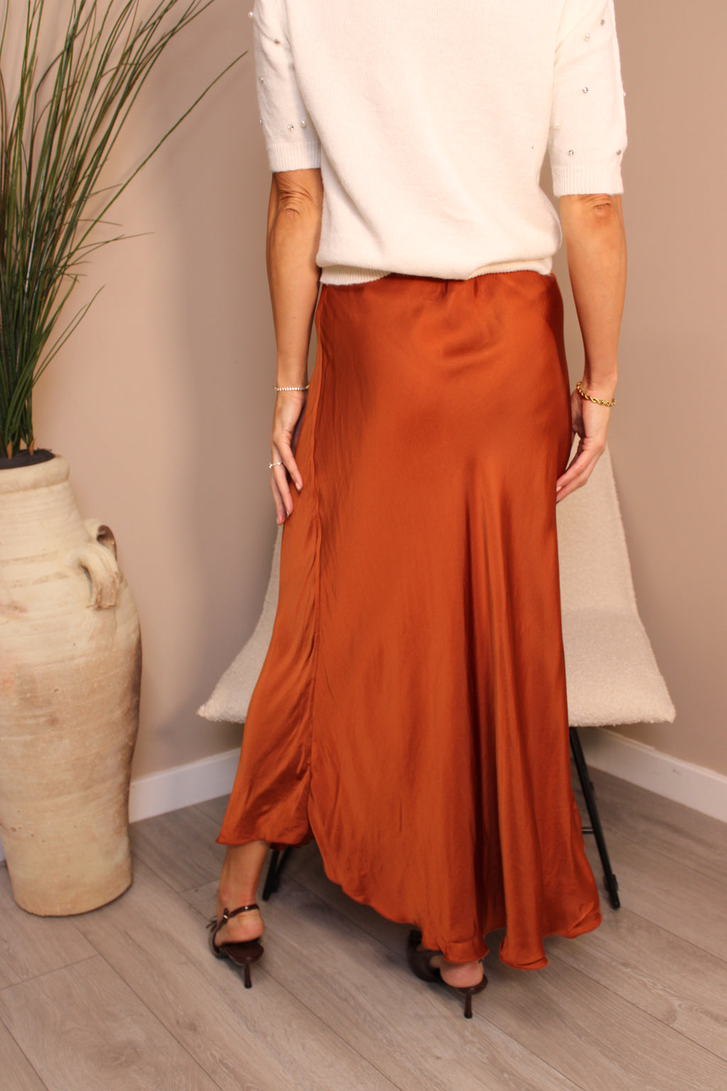 Vienna Silk Slip Skirt