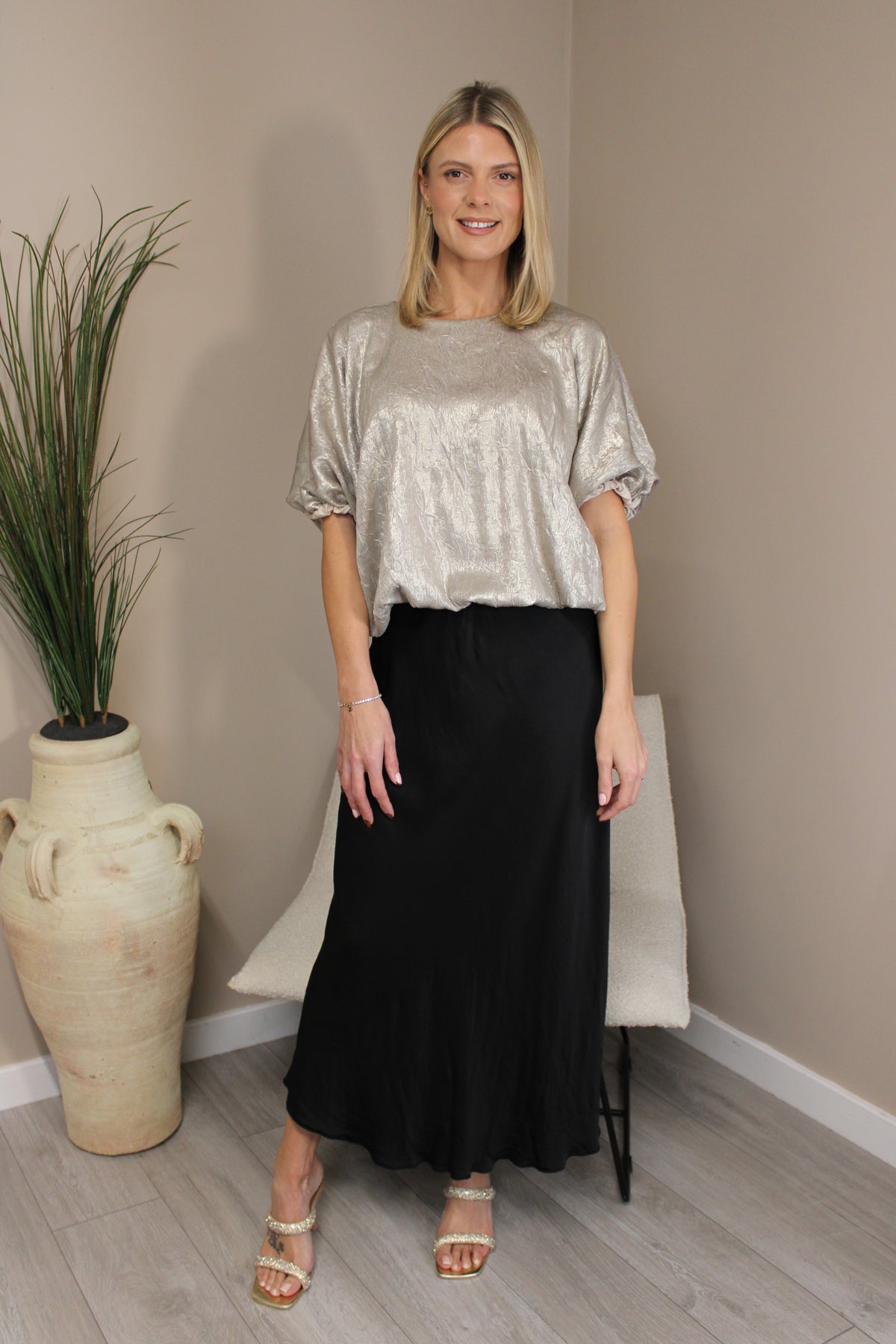 Vienna Silk Slip Skirt