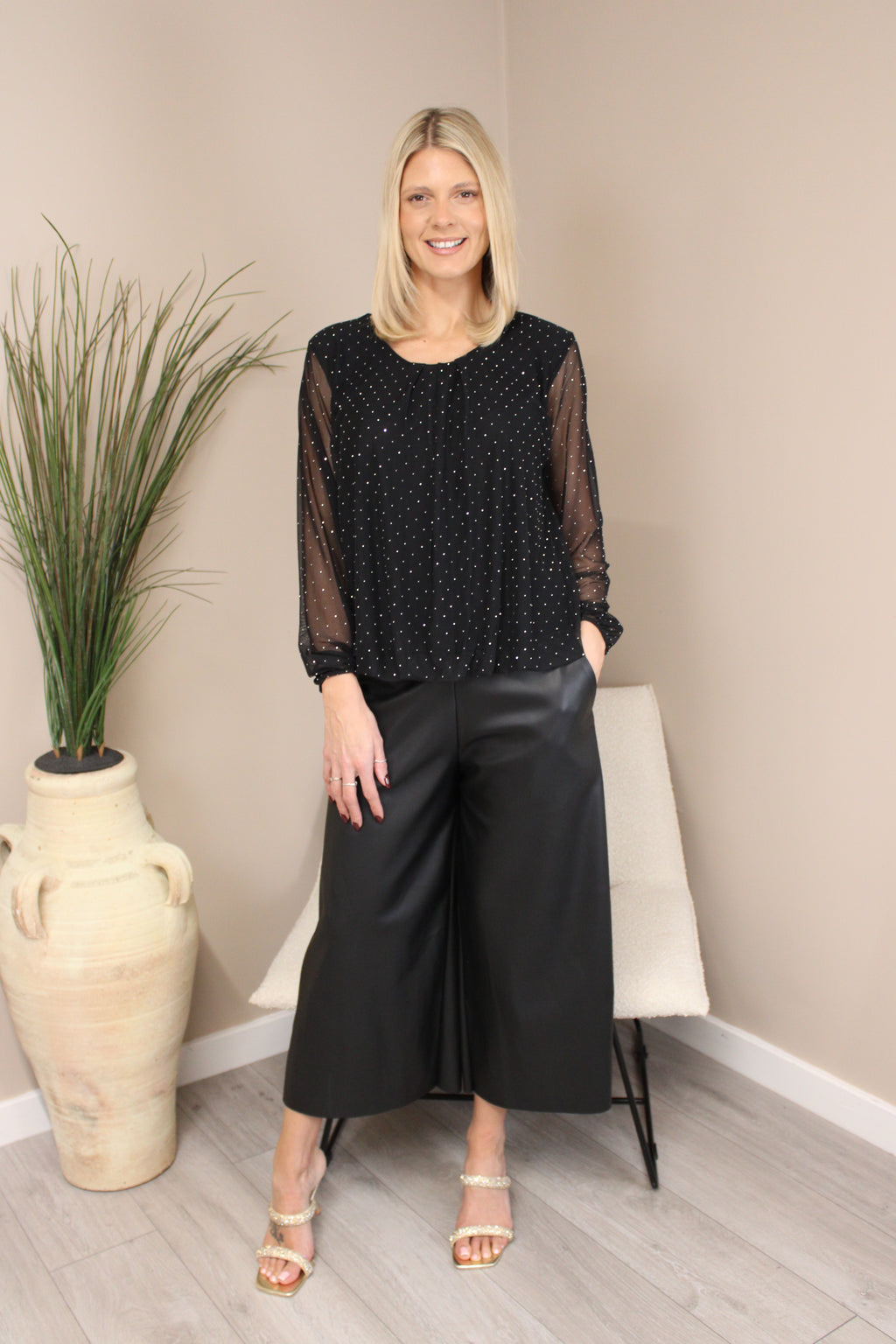 Kensington Cropped PU Trousers