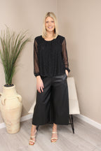 Kensington Cropped PU Trousers