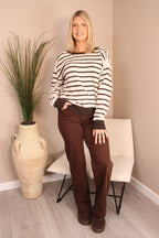 Vienna Bow Back Stripe Knit
