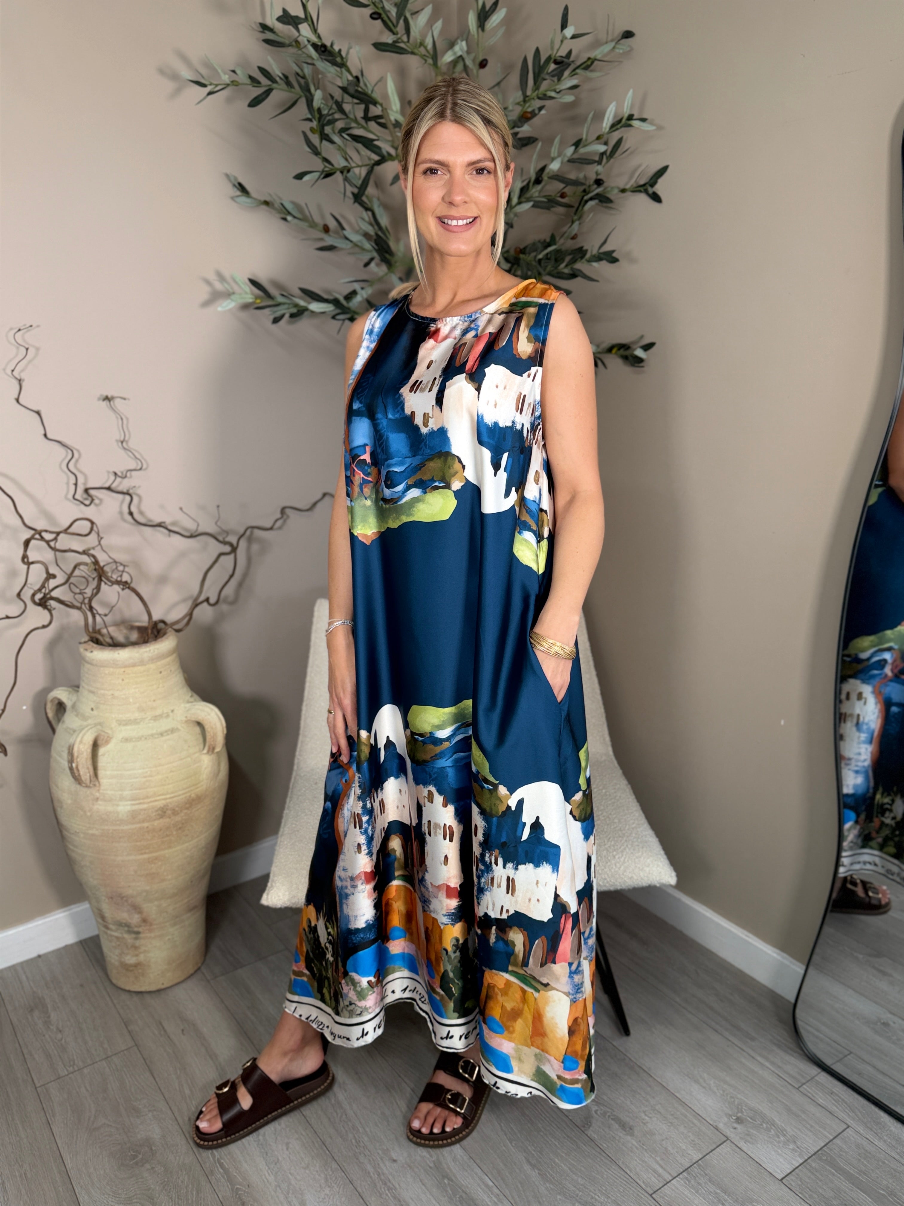 Amalfi Satin Dress