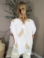 Harlow Gold Leaf Top