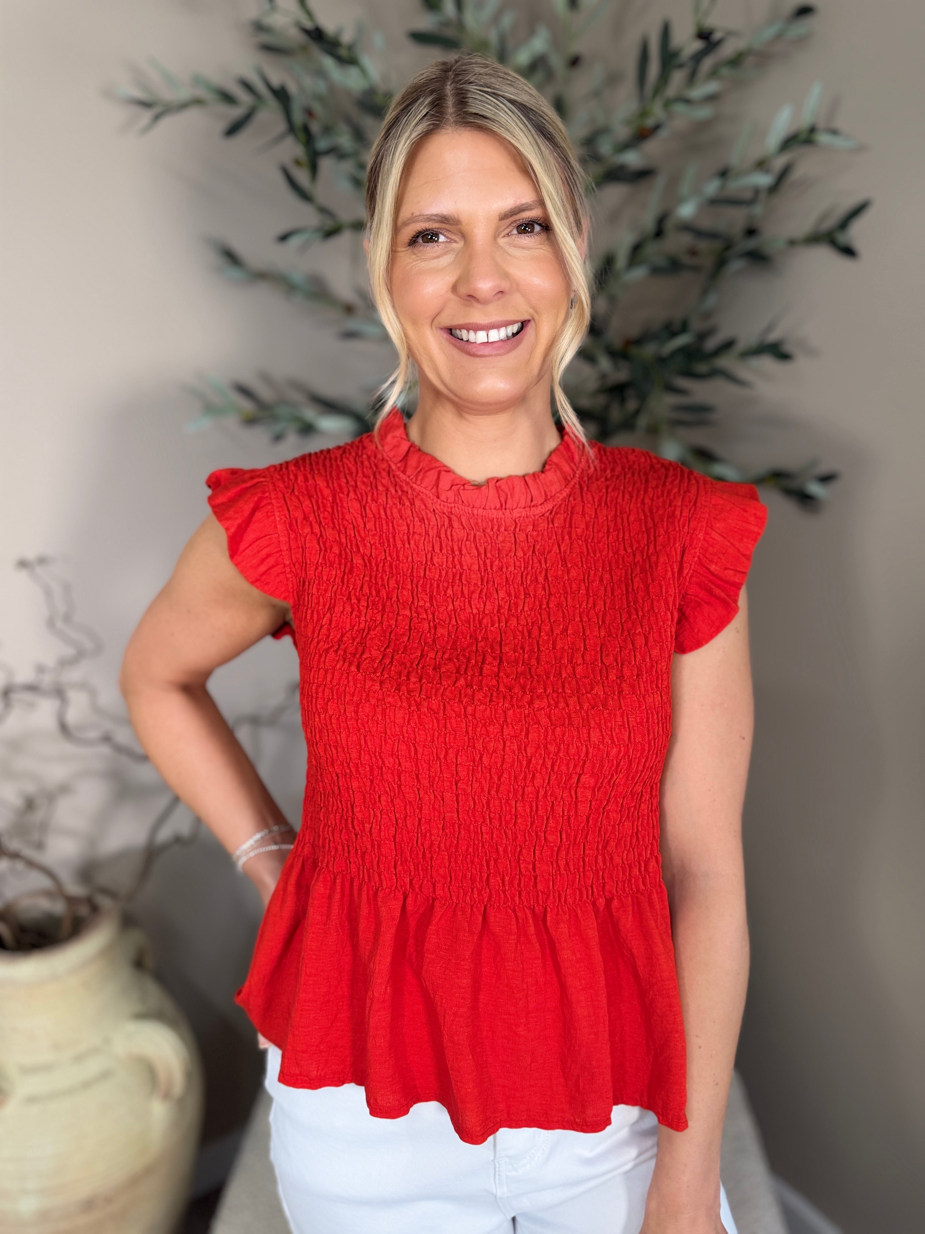 Capri Frill Sleeve Top