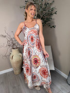 Sunburst Satin Dress