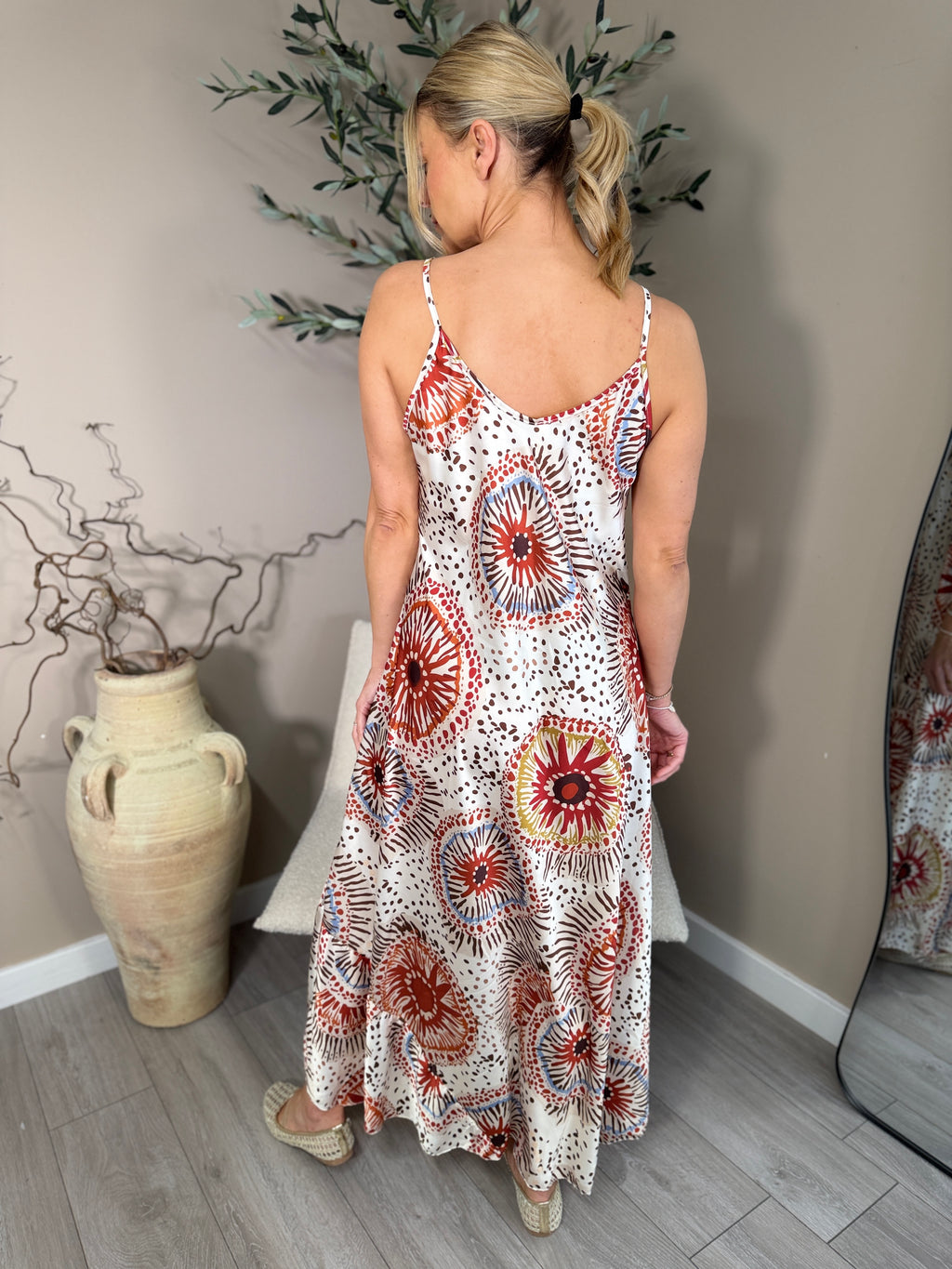 Sunburst Satin Dress
