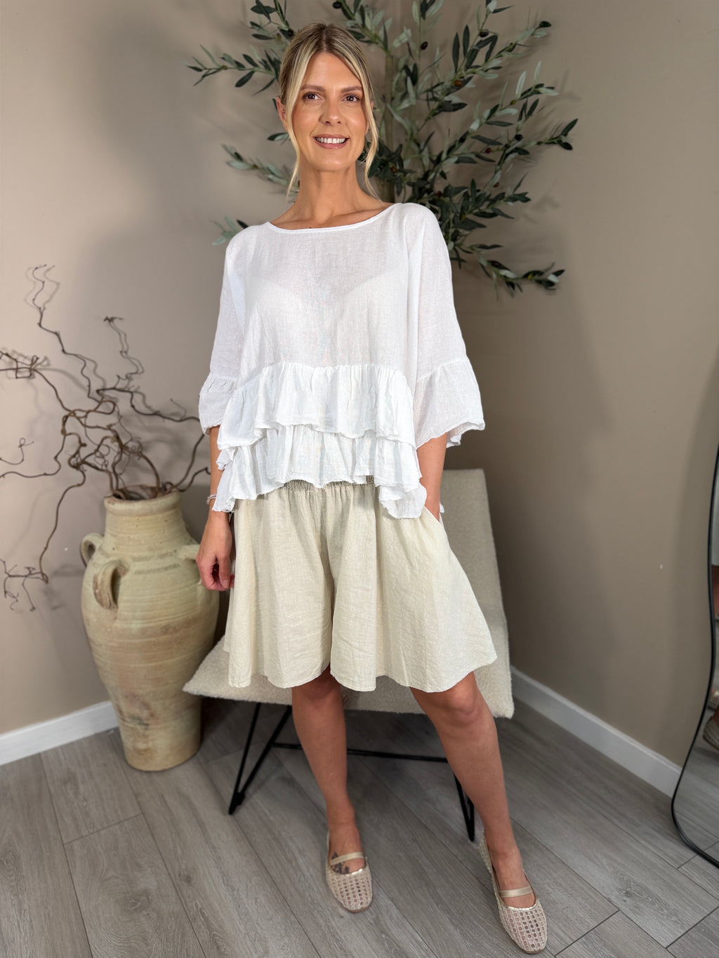 Roma Linen Skorts