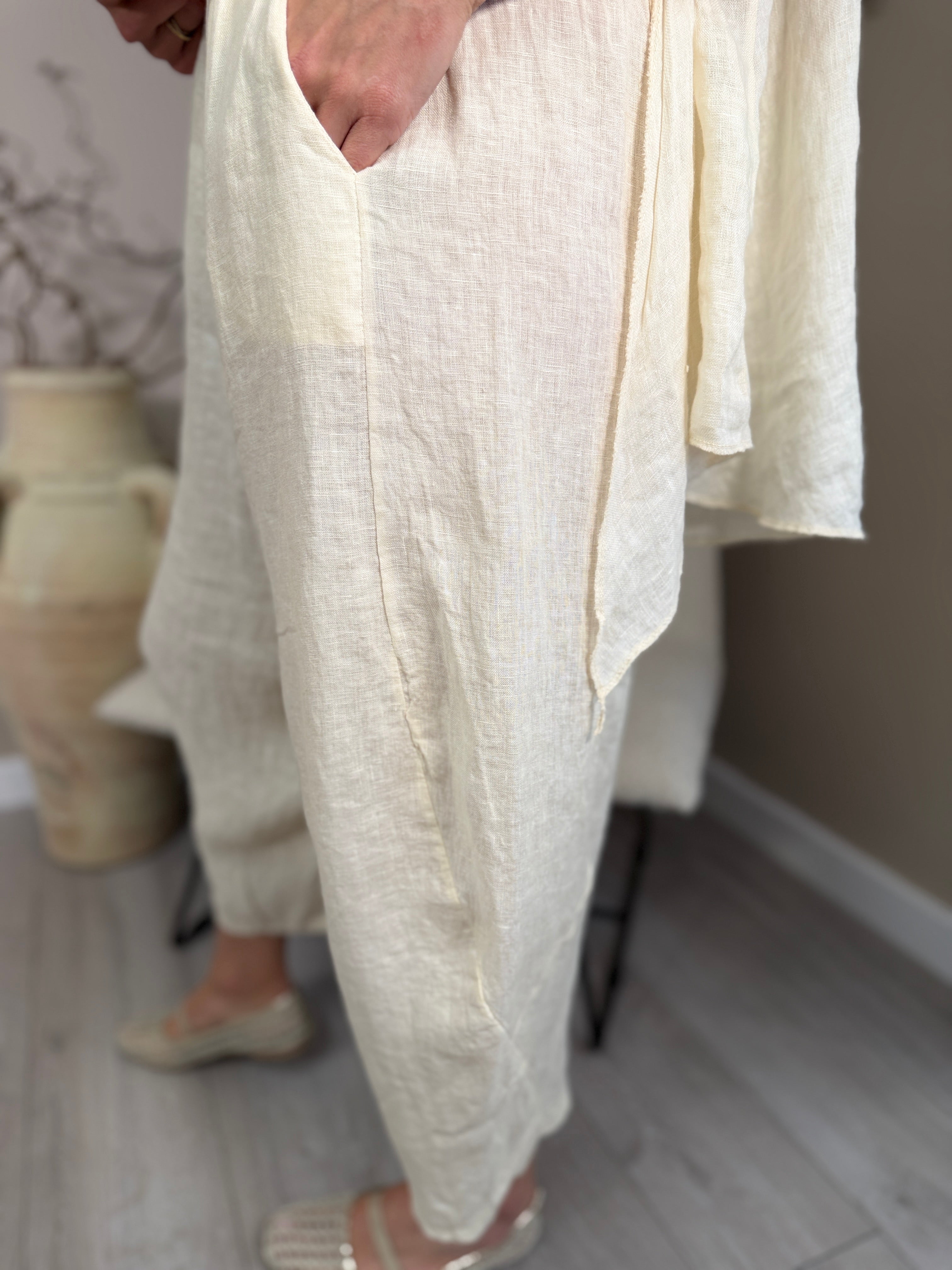 Roma Linen Harem Pants