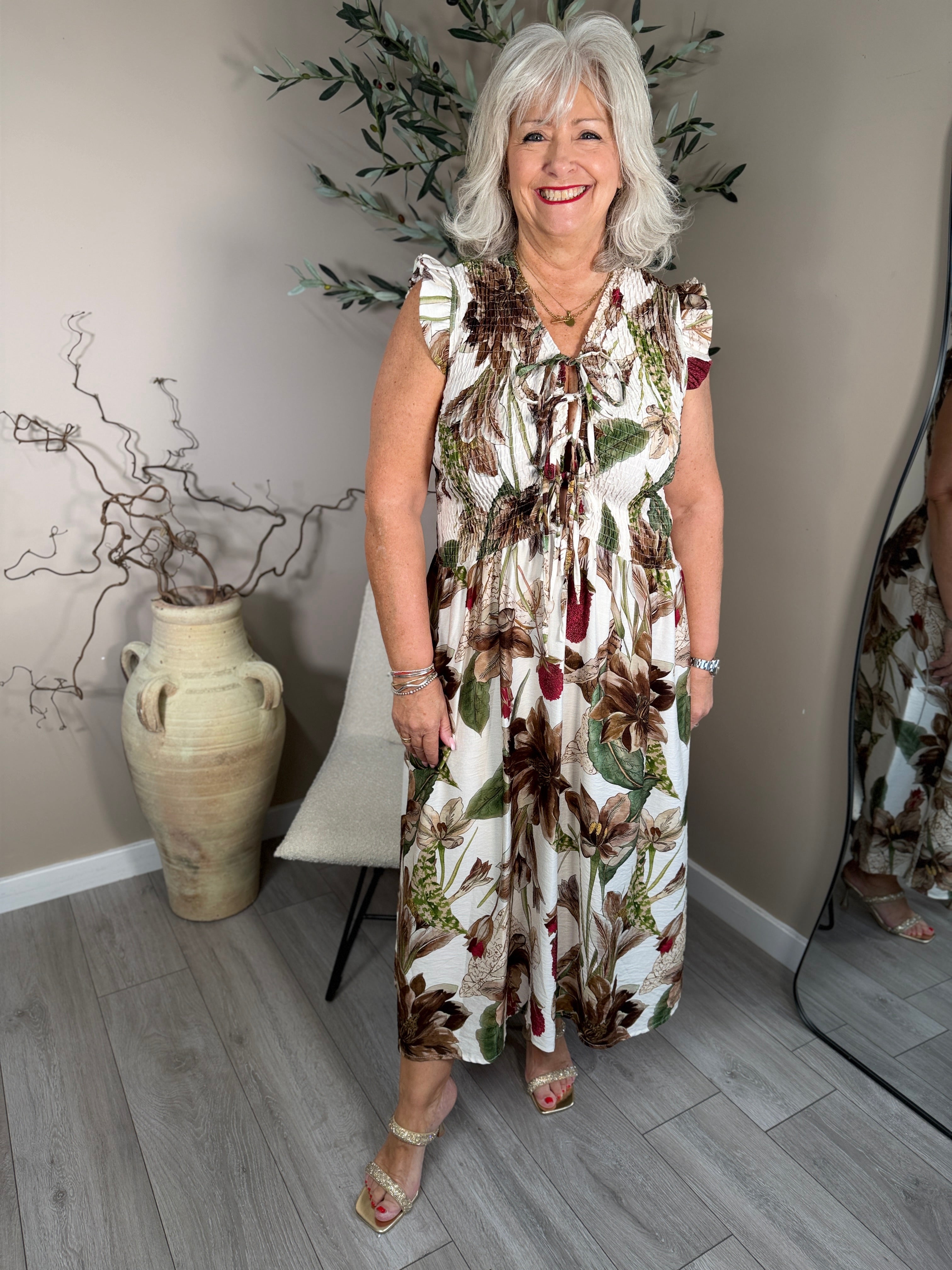 Capri Floral Tie Front Dress