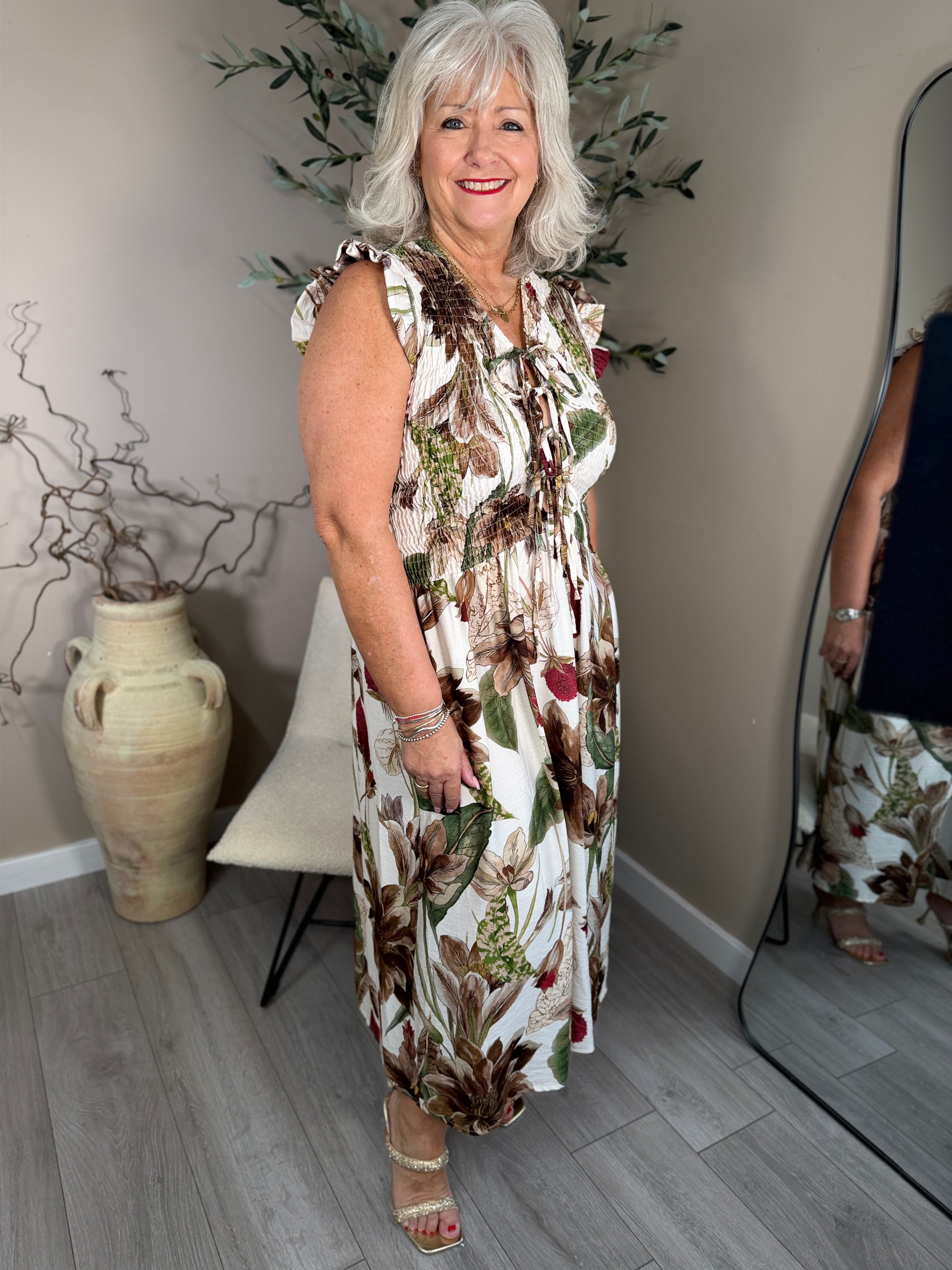 Capri Floral Tie Front Dress