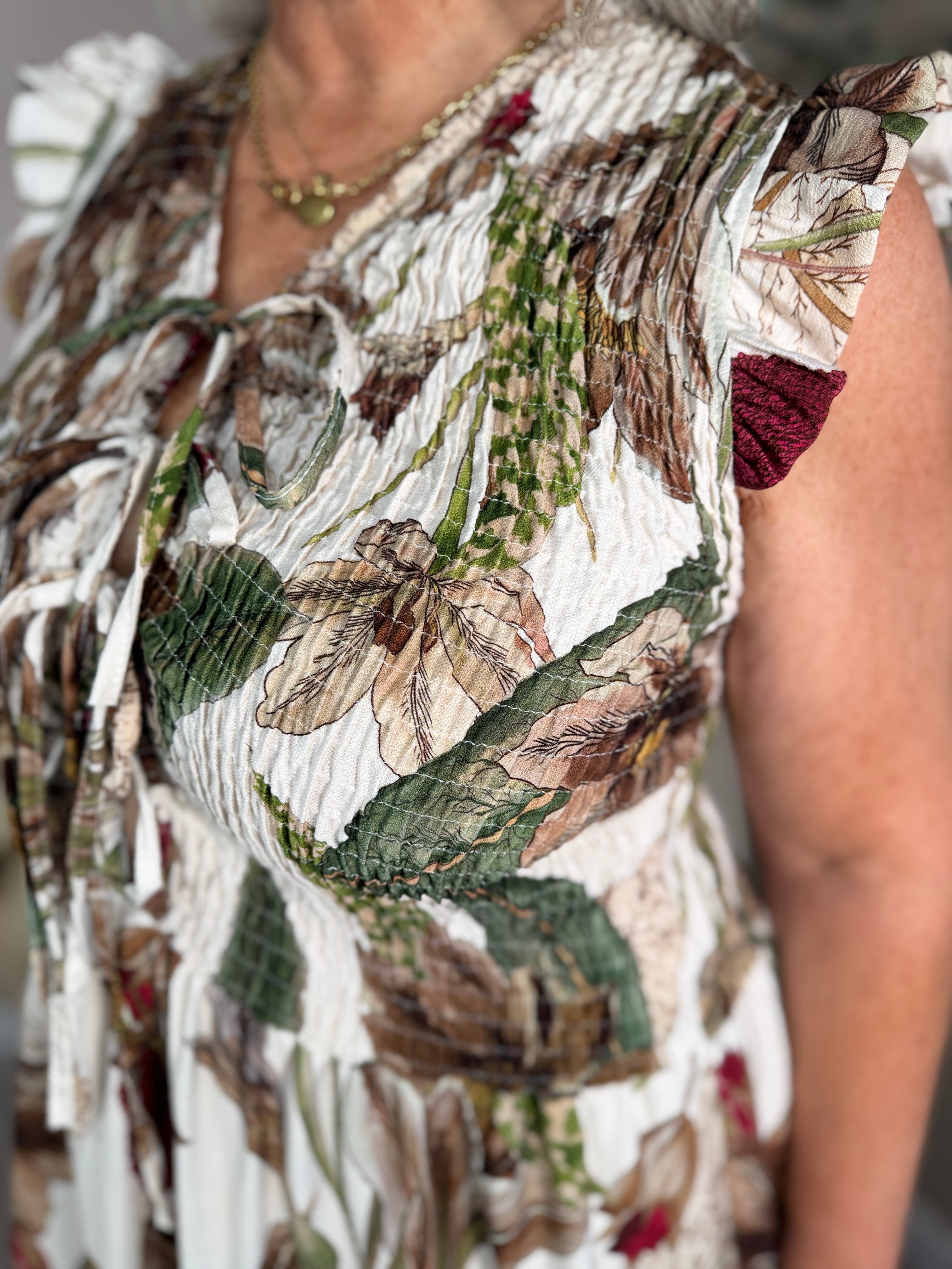Capri Floral Tie Front Dress
