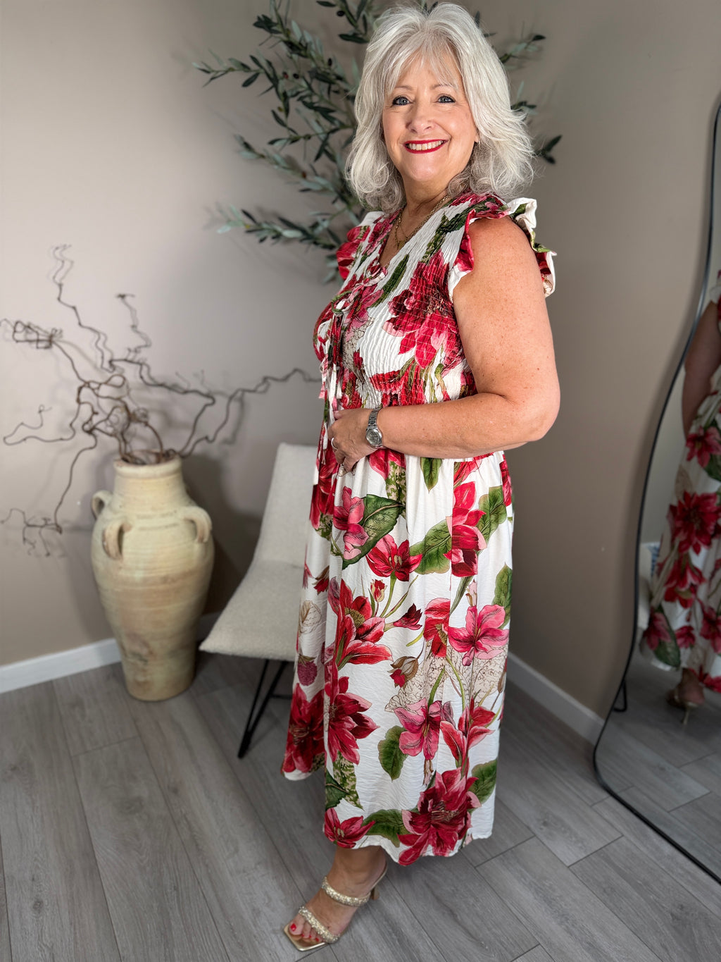 Capri Floral Tie Front Dress