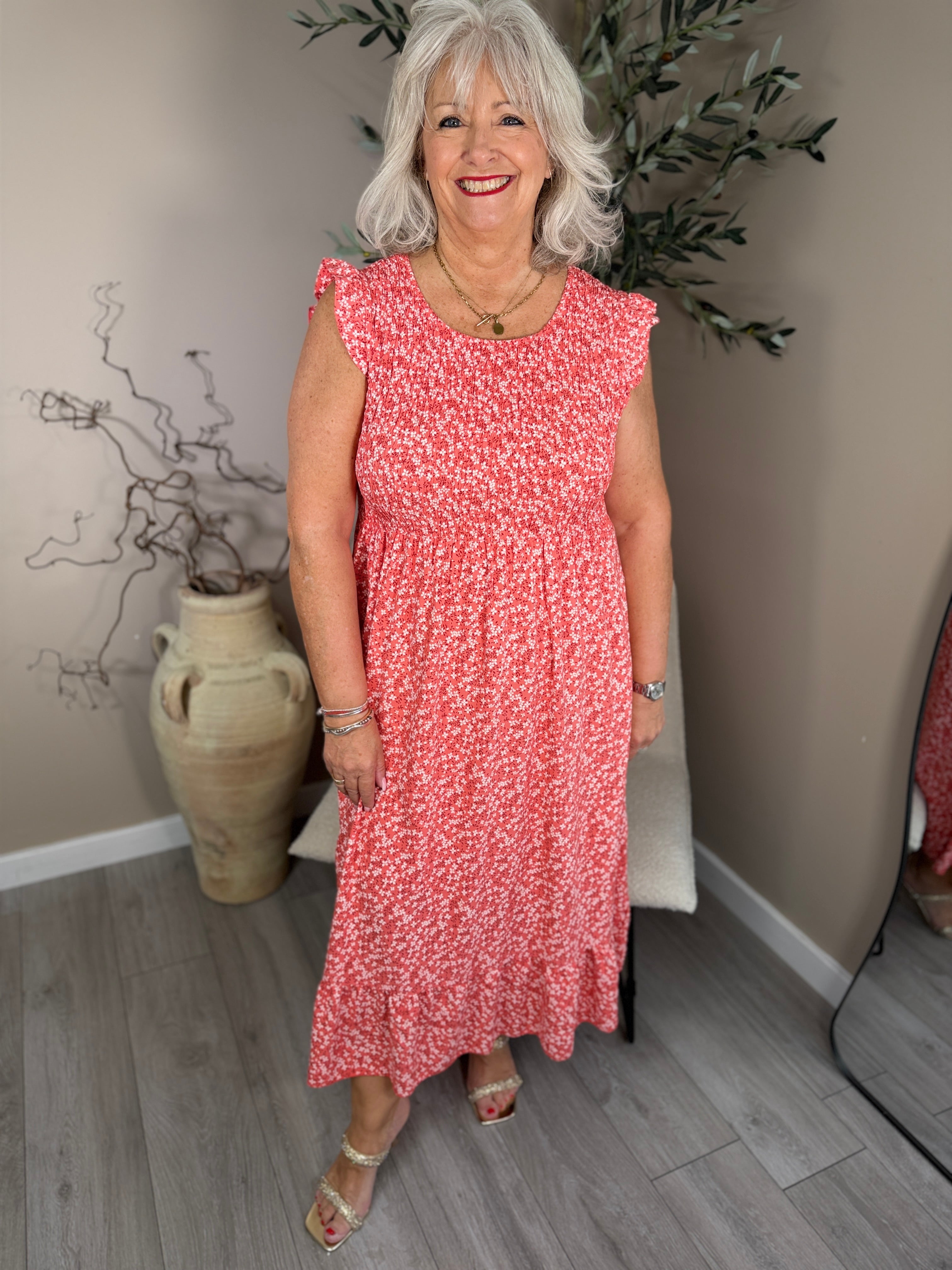 Capri Frill Sleeve Dress
